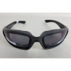 New Epoch Eyewear Lacrosse Foam Padded‎ Motorcycle Black Sunglasses